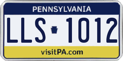PA license plate LLS1012