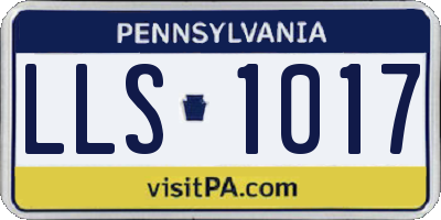 PA license plate LLS1017