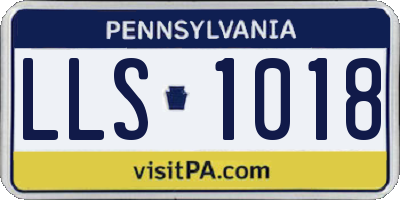 PA license plate LLS1018