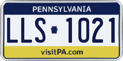 PA license plate LLS1021