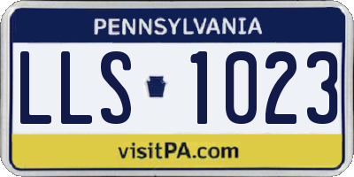PA license plate LLS1023