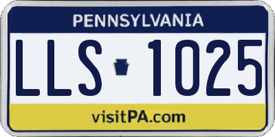 PA license plate LLS1025