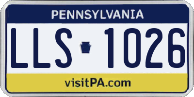 PA license plate LLS1026