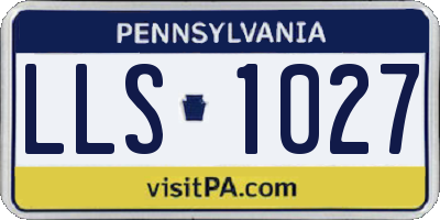 PA license plate LLS1027