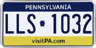 PA license plate LLS1032