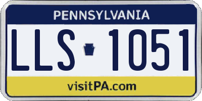 PA license plate LLS1051