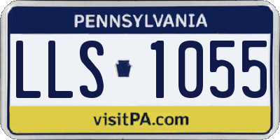 PA license plate LLS1055