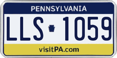 PA license plate LLS1059