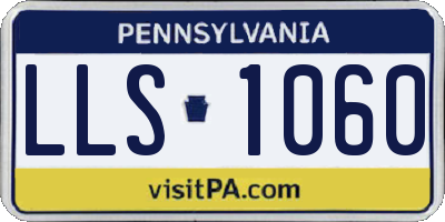PA license plate LLS1060