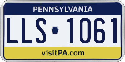PA license plate LLS1061