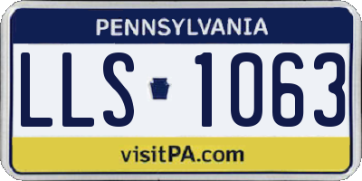 PA license plate LLS1063