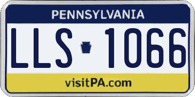 PA license plate LLS1066