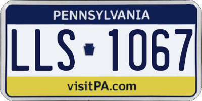 PA license plate LLS1067