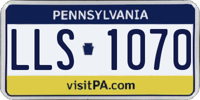 PA license plate LLS1070