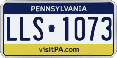 PA license plate LLS1073