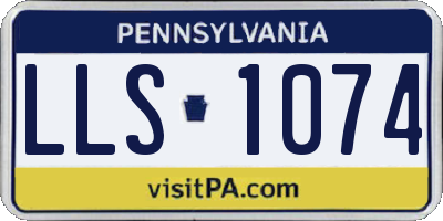 PA license plate LLS1074
