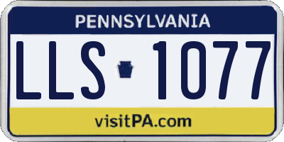 PA license plate LLS1077