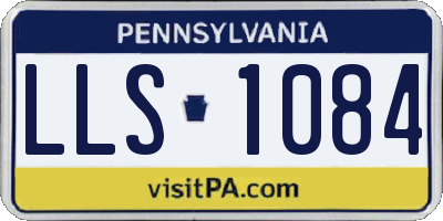 PA license plate LLS1084