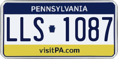 PA license plate LLS1087