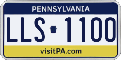 PA license plate LLS1100