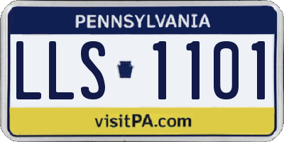 PA license plate LLS1101