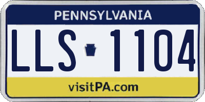 PA license plate LLS1104