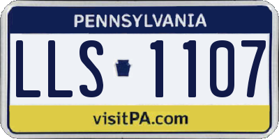 PA license plate LLS1107