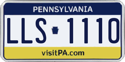 PA license plate LLS1110
