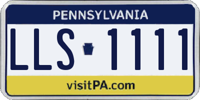 PA license plate LLS1111