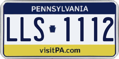 PA license plate LLS1112