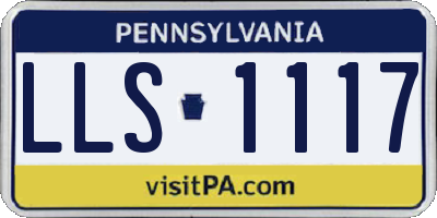 PA license plate LLS1117