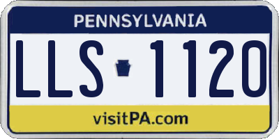 PA license plate LLS1120