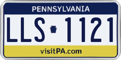 PA license plate LLS1121