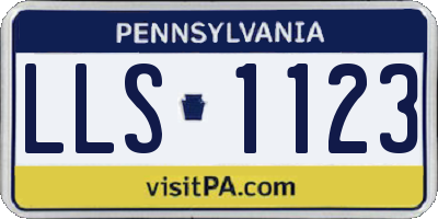 PA license plate LLS1123