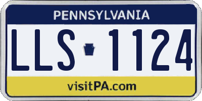 PA license plate LLS1124