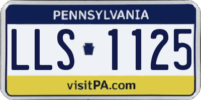 PA license plate LLS1125
