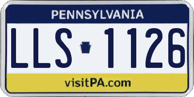 PA license plate LLS1126