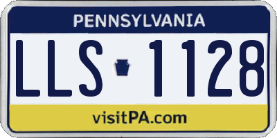 PA license plate LLS1128