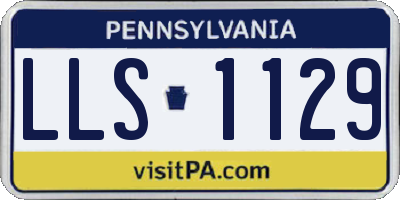 PA license plate LLS1129