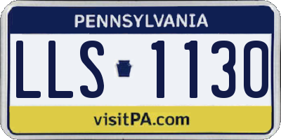 PA license plate LLS1130