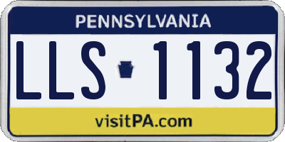 PA license plate LLS1132