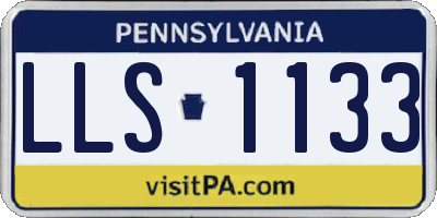 PA license plate LLS1133