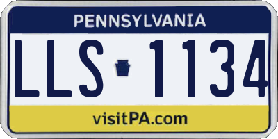 PA license plate LLS1134
