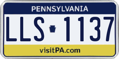 PA license plate LLS1137