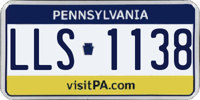 PA license plate LLS1138