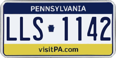 PA license plate LLS1142