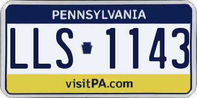 PA license plate LLS1143