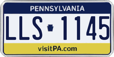 PA license plate LLS1145