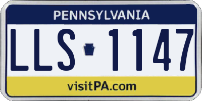 PA license plate LLS1147