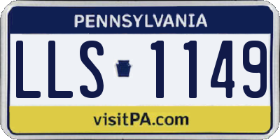 PA license plate LLS1149